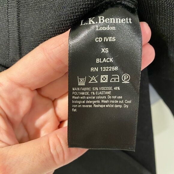 Women’s LK Bennett Ive Knit Structured Black Blazer Jacket Gorgeous and Slimming - Picture 5 of 11